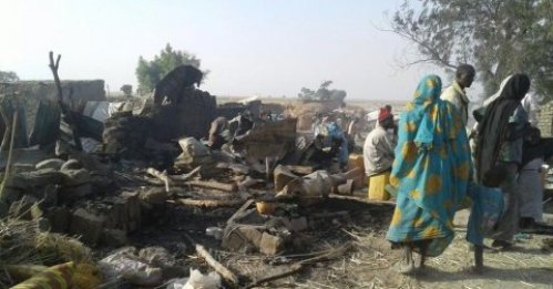 Bomb scene of IDP camp