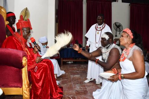 History Made As Uvwie Monarch Confers Chieftaincy Title  On Elder Aminu Of Ika Kingdom (PHOTOS)