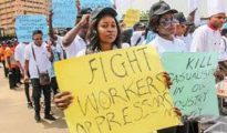 Warri Refienry Workers Protest